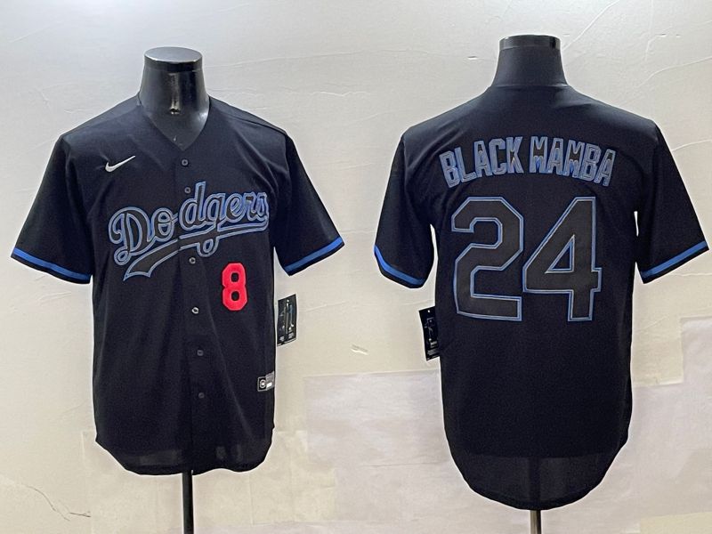 Men Los Angeles Dodgers 24 Black Mamba Black Classic Edition 2025 Nike MLB Jersey style 16